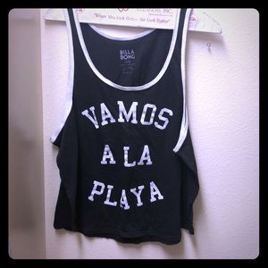 BILLA BONG vamos a la playa tank top large